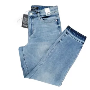 JUDY BLUE Therma Denim Boyfriend Fit High Waist Jeans Womens 3/26 Two Toned