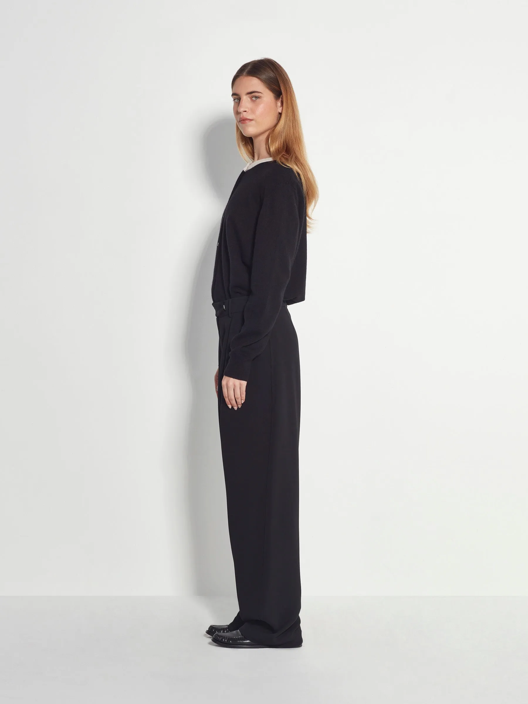 Juliette Hogan Contrast Twin Cardi Cashmere - Oreo