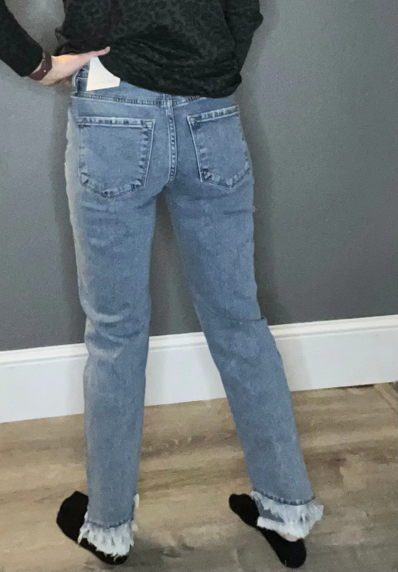 KanCan Medium Wash Frayed Skinny's
