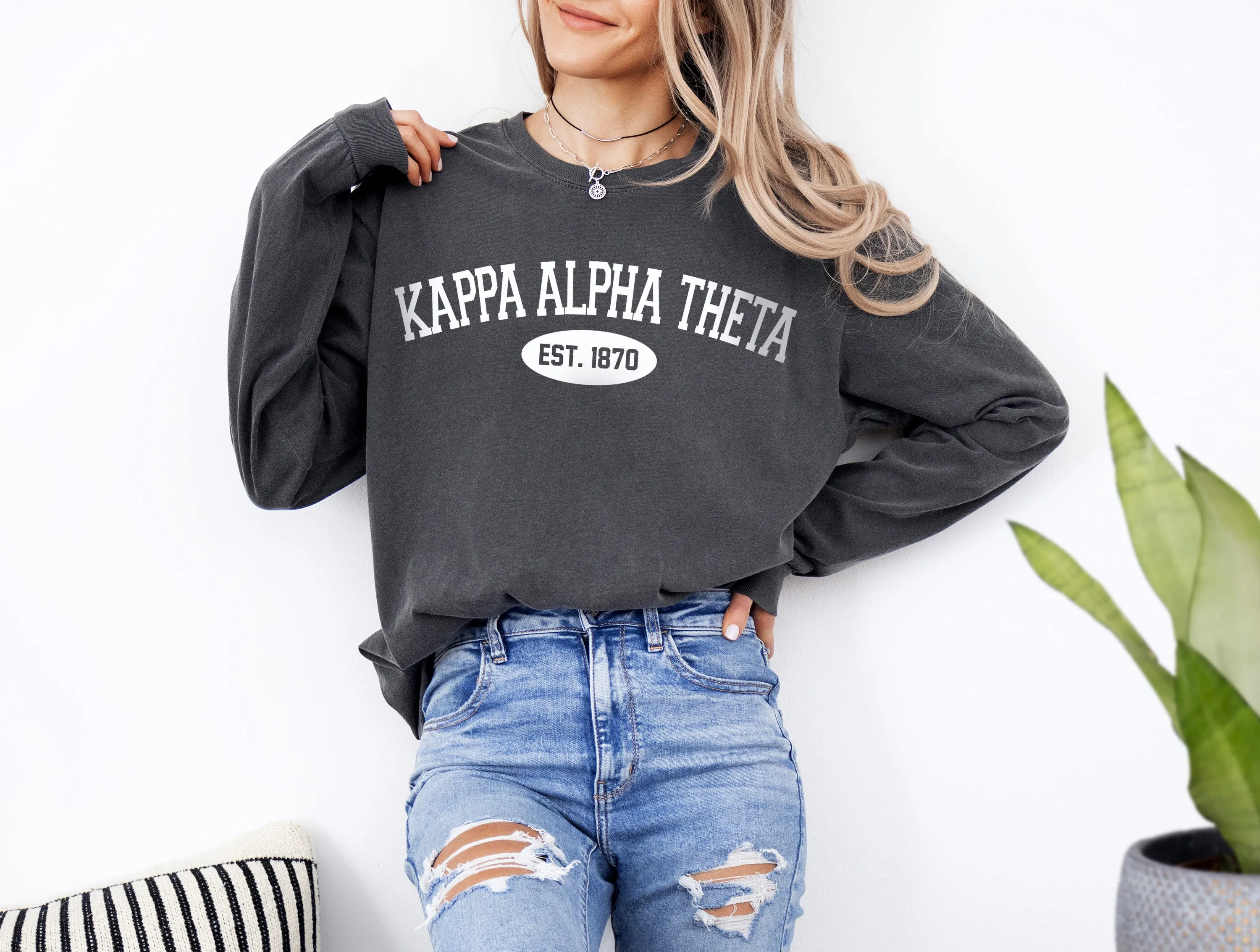 Kappa Alpha Theta Long Sleeve Vintage T-Shirt