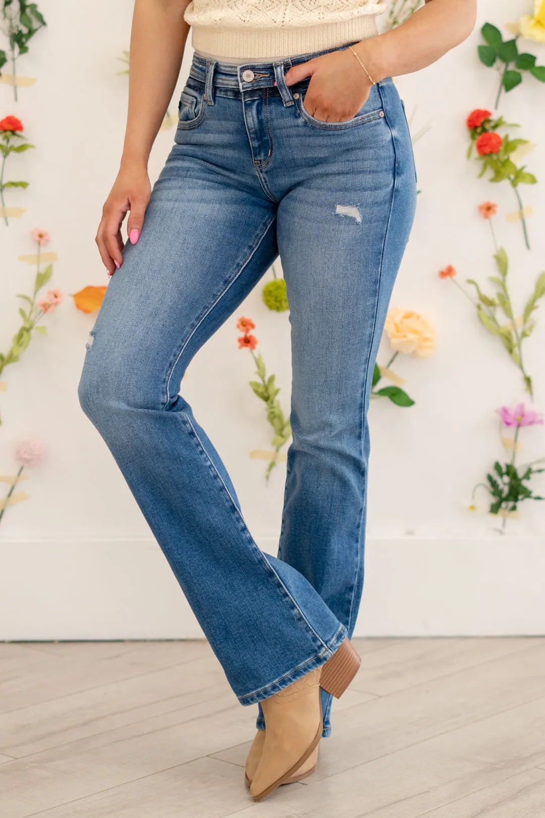 Kiera Mid Rise Boot Cut