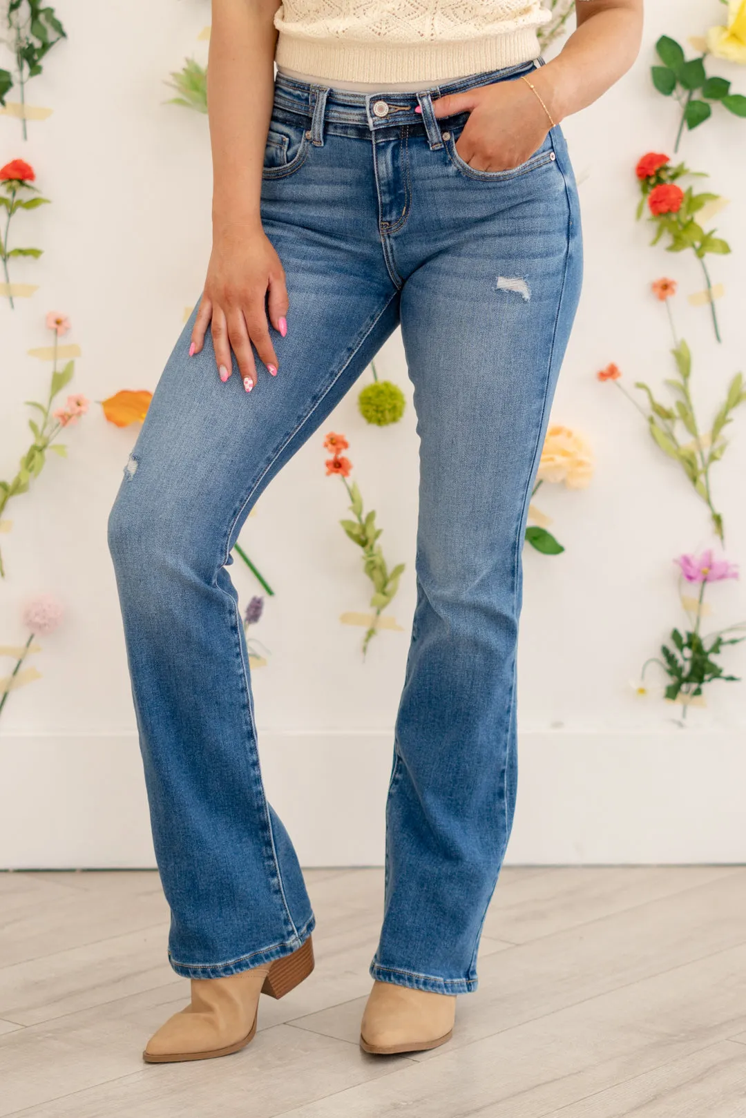 Kiera Mid Rise Boot Cut