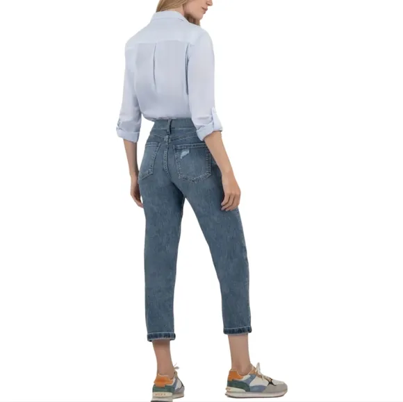 Kut from the Kloth Sienna High Rise Baggy Boyfriend Cropped Jeans NWOT
