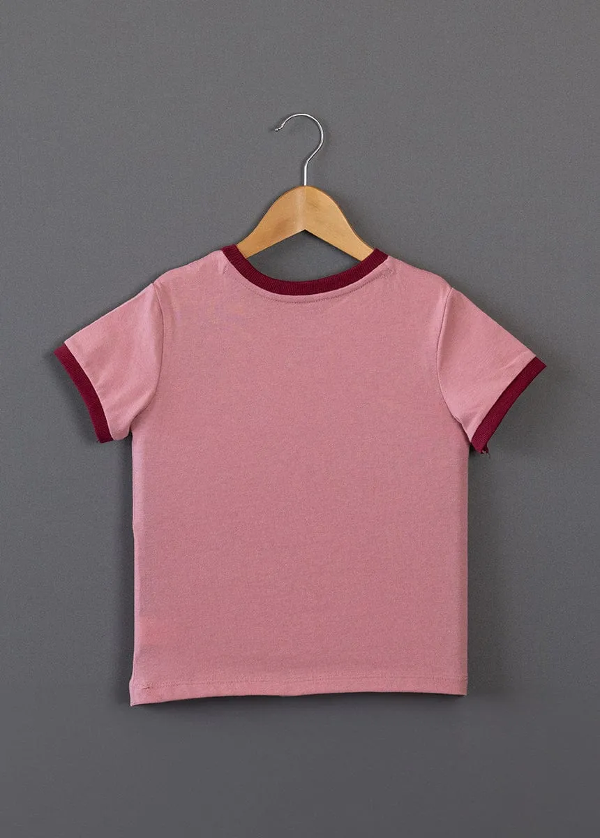 LA Peach Rib Tshirt For Girls