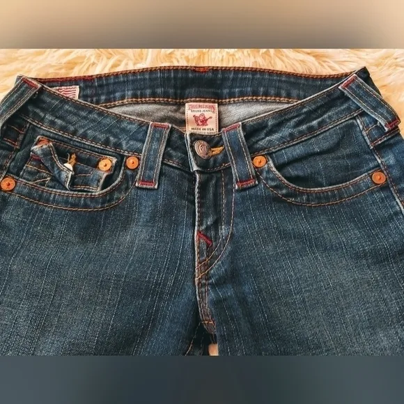 𝅺ladies True Religion Skinny Stretch Denim Jeans sz 27 (sz 4)