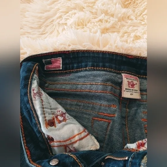𝅺ladies True Religion Skinny Stretch Denim Jeans sz 27 (sz 4)