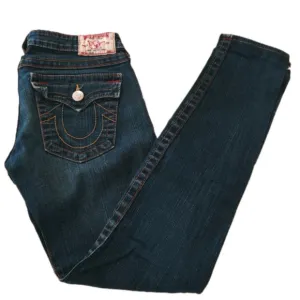 𝅺ladies True Religion Skinny Stretch Denim Jeans sz 27 (sz 4)
