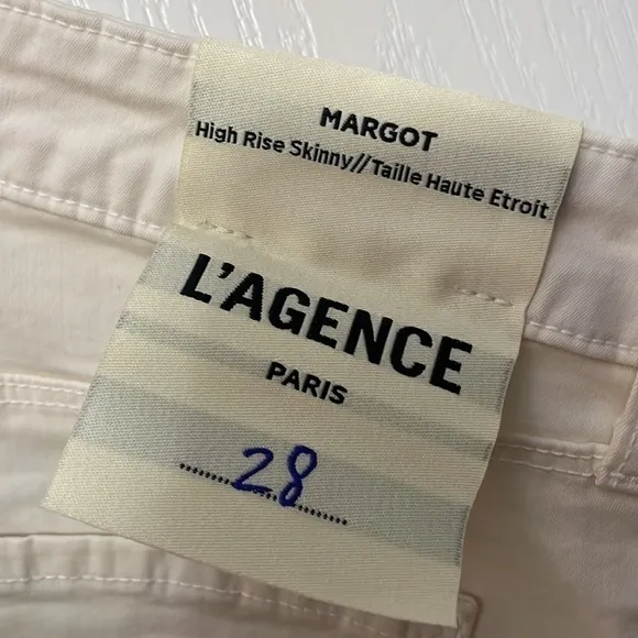 L’Agence Margot Skinny High‎ Rise Jean in Vintage White *NWT*
