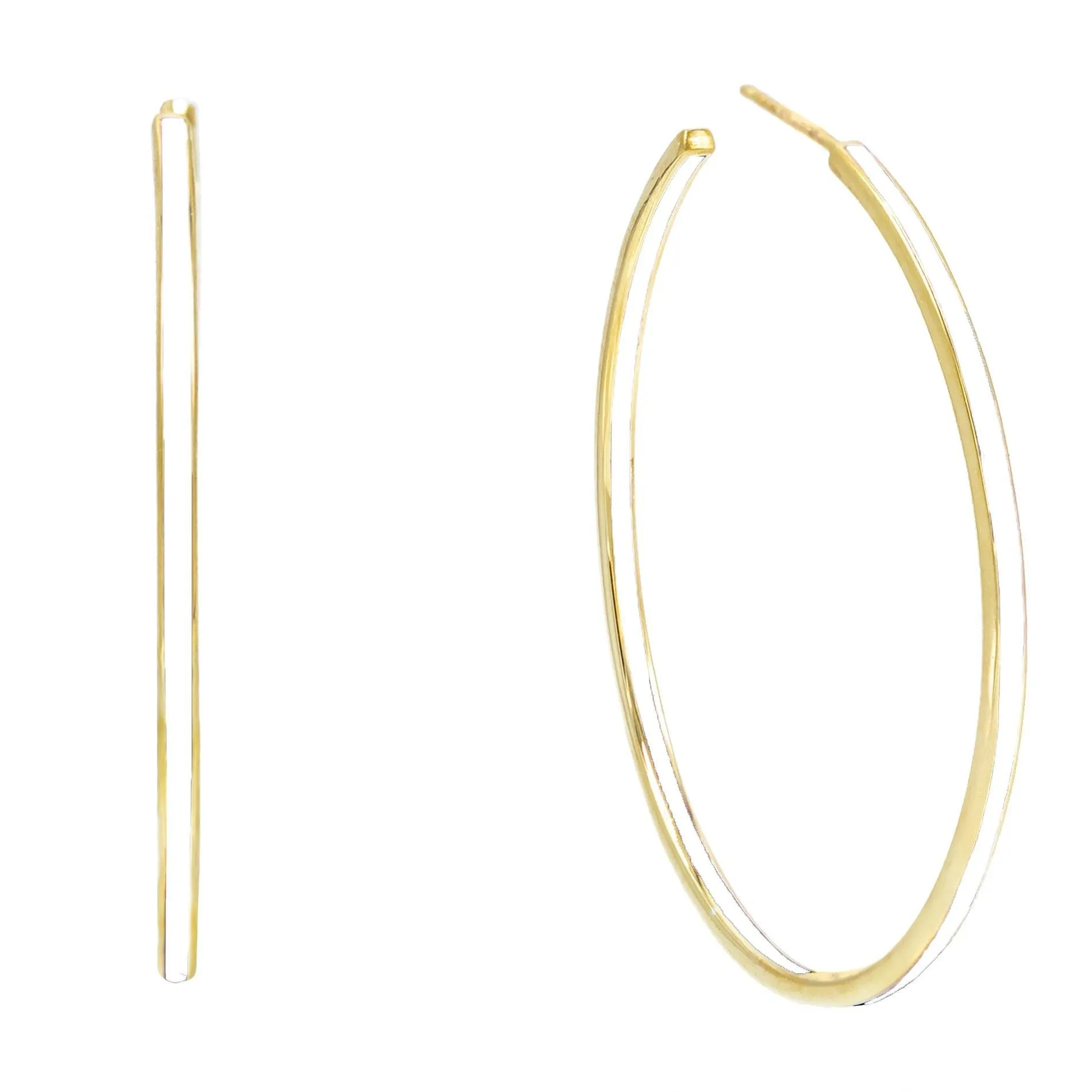 Large Enamel Hoop Earring