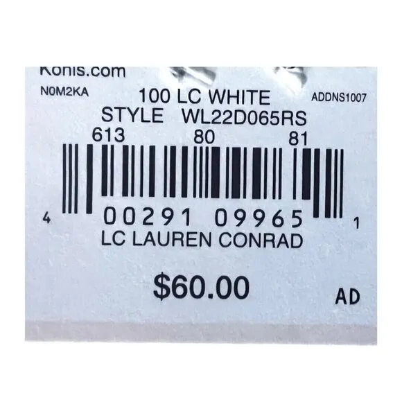 LC Lauren Conrad Womens White Mid Rise Boyfriend Straight Leg Jeans Sz 8 NWT