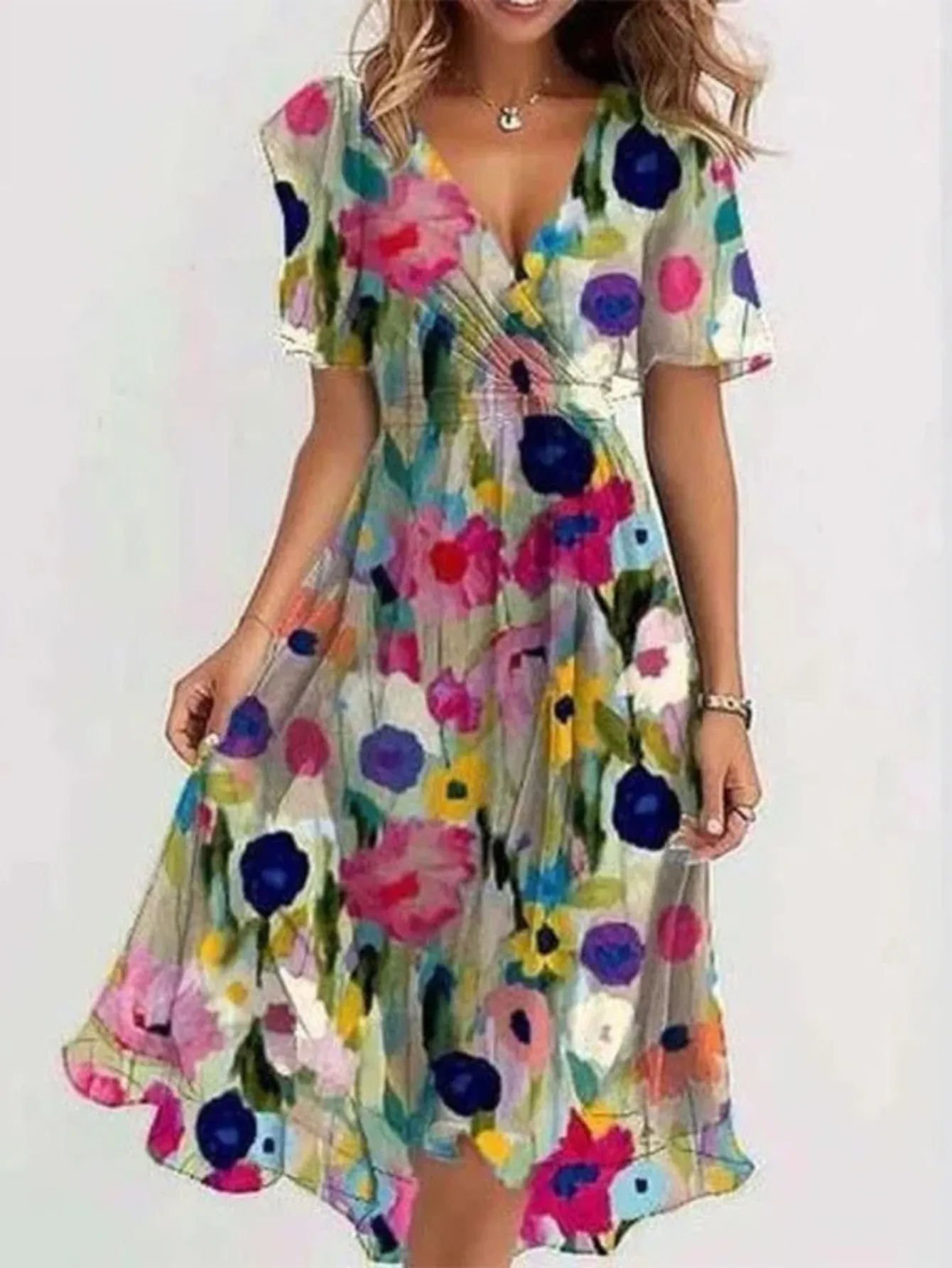 Leanne | Casual Boho Gradient Dress