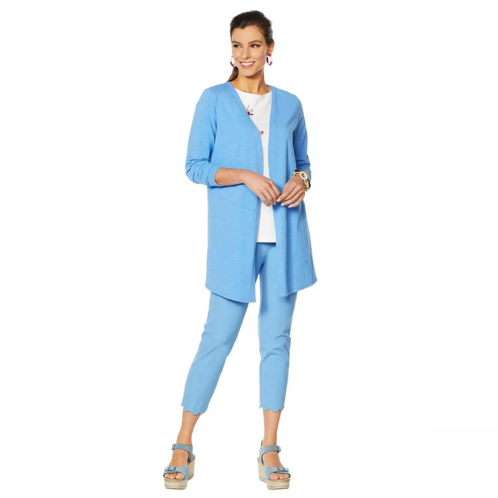 Lemon Way Women's Slub Knit Cardigan