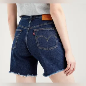 Levi’s 501 Mid Thigh Dark Wash Denim Shorts
