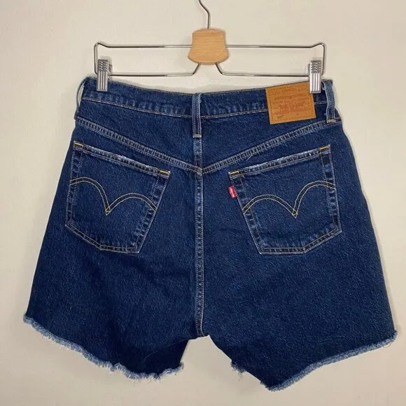 Levi’s 501 Mid Thigh Dark Wash Denim Shorts