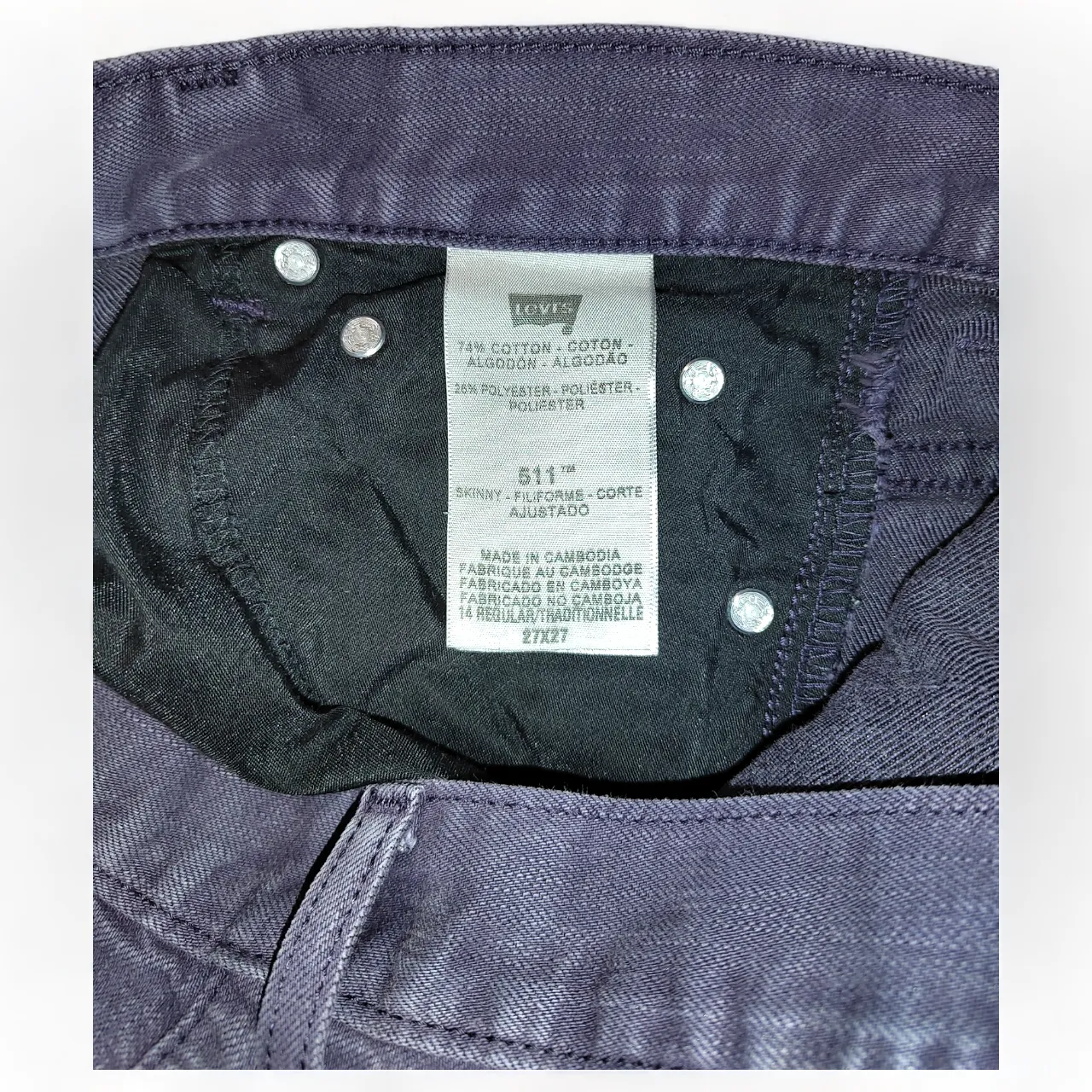 Levi's 511 Slim Purple Jeans | Size 28W 29L