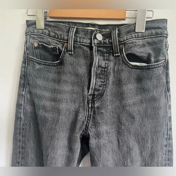 Levi’s Premium Denim Wedgie Fit High Rise Straight Jeans - Gray - US 25