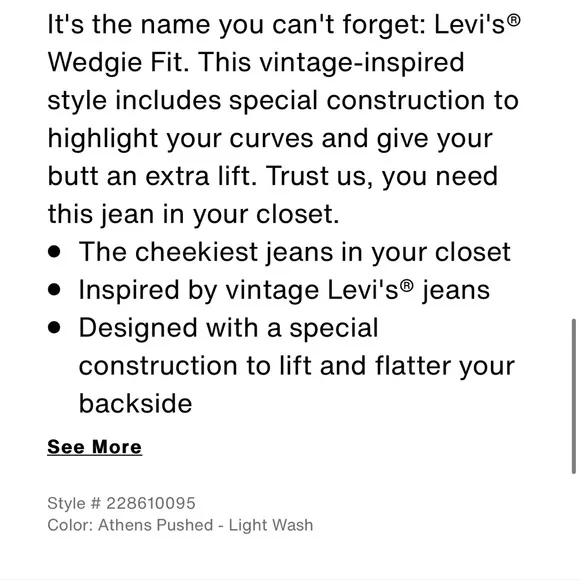 Levi’s | Wedgie Fit Ankle Women’s Jeans in Athens Pushed - Light Wash
