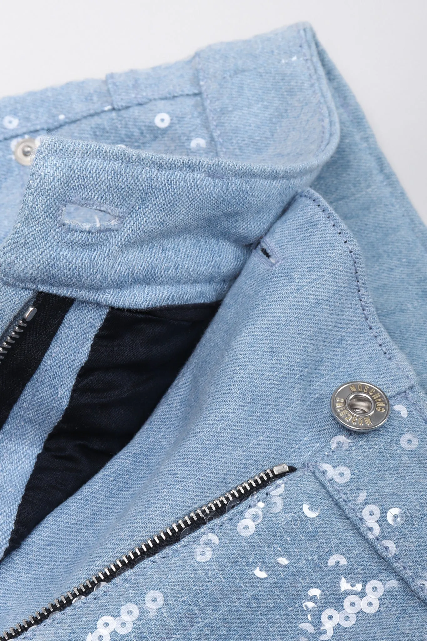 Light Wash Denim Sequin Jeans