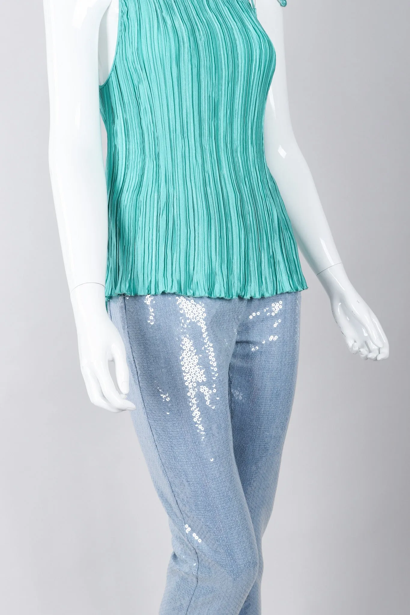 Light Wash Denim Sequin Jeans