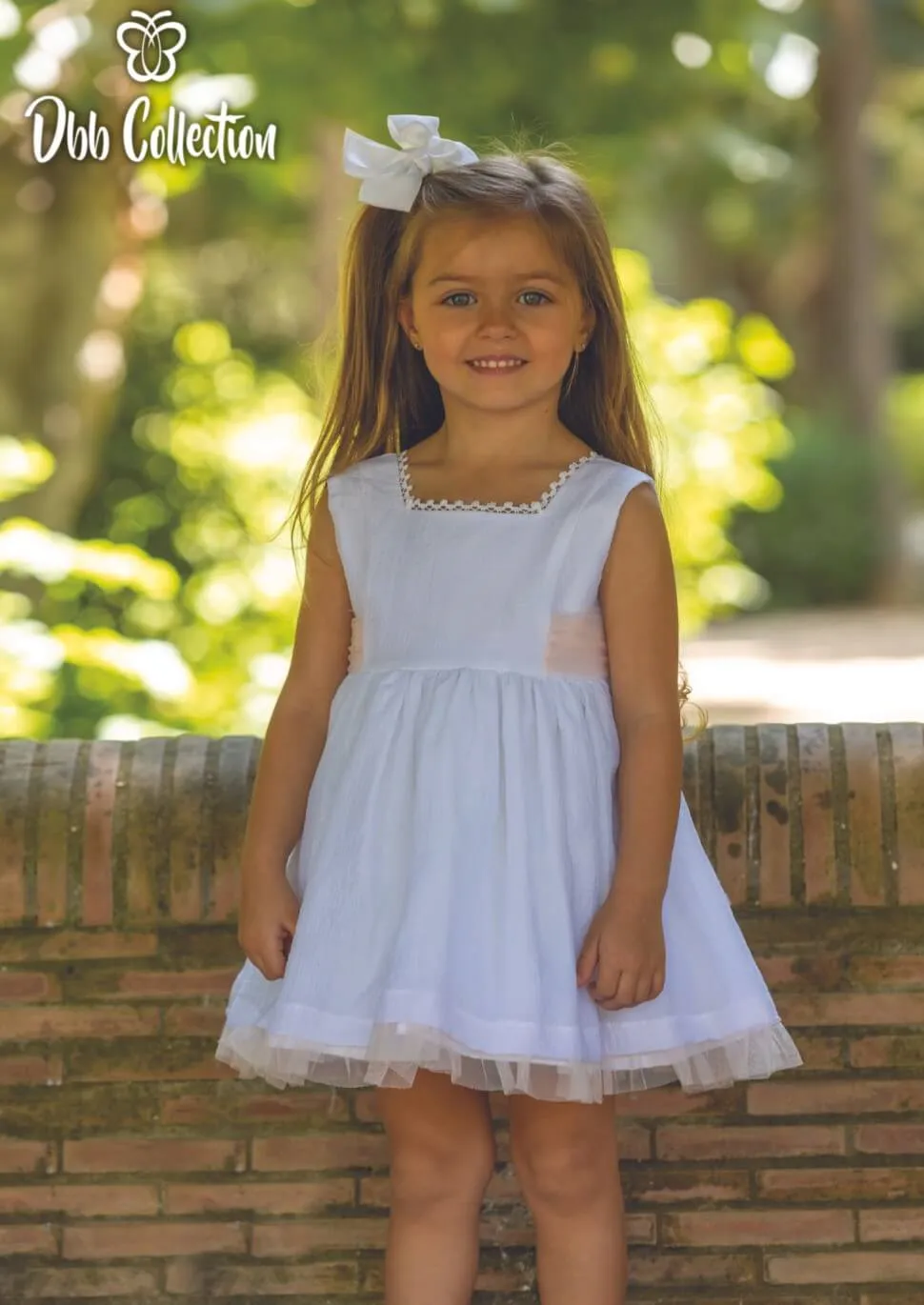Loretta Pink Tulle Bowed Dress