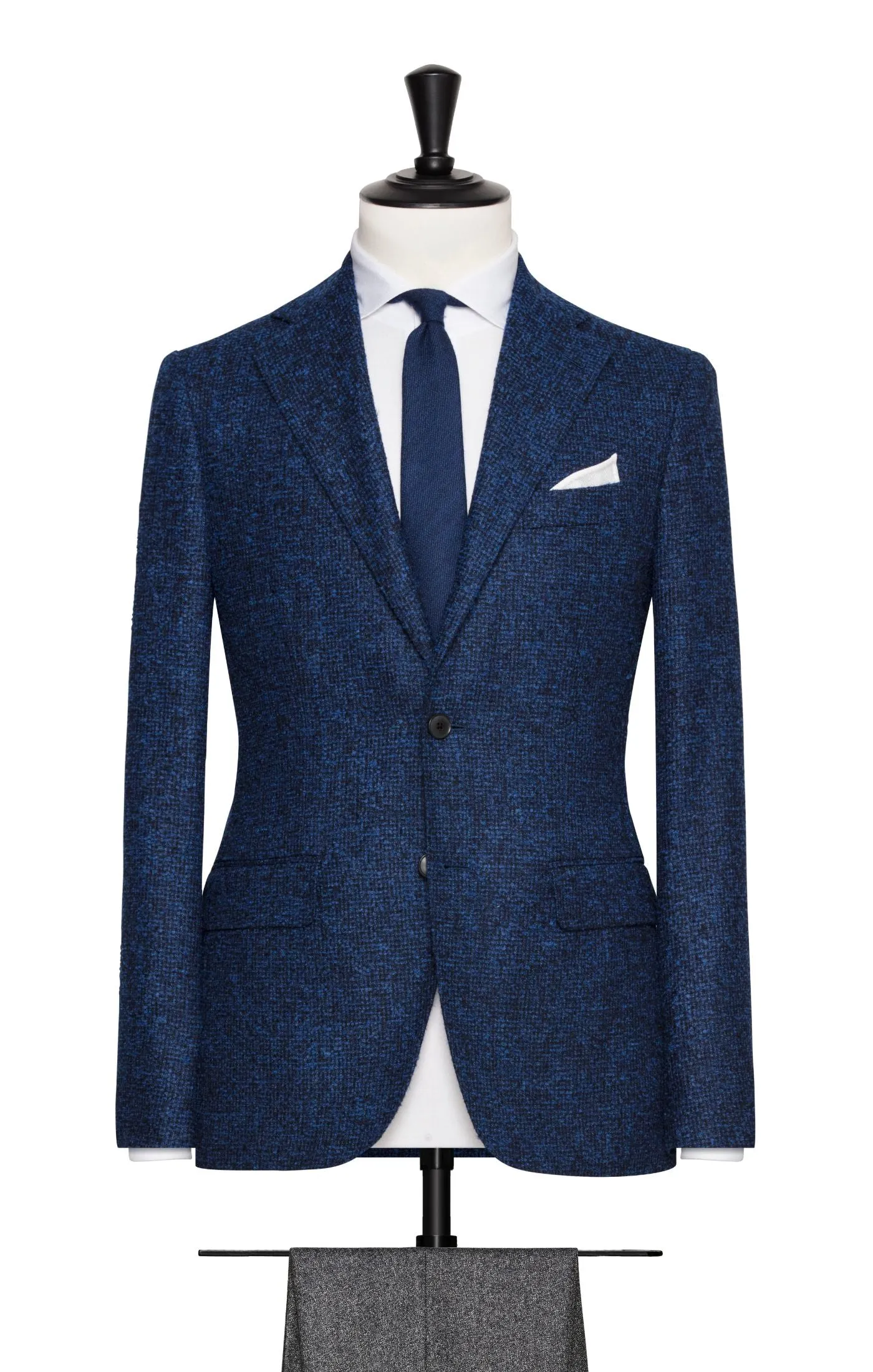 Loro Piana Bright Blue Faux Uni with Alpaca Bouclé