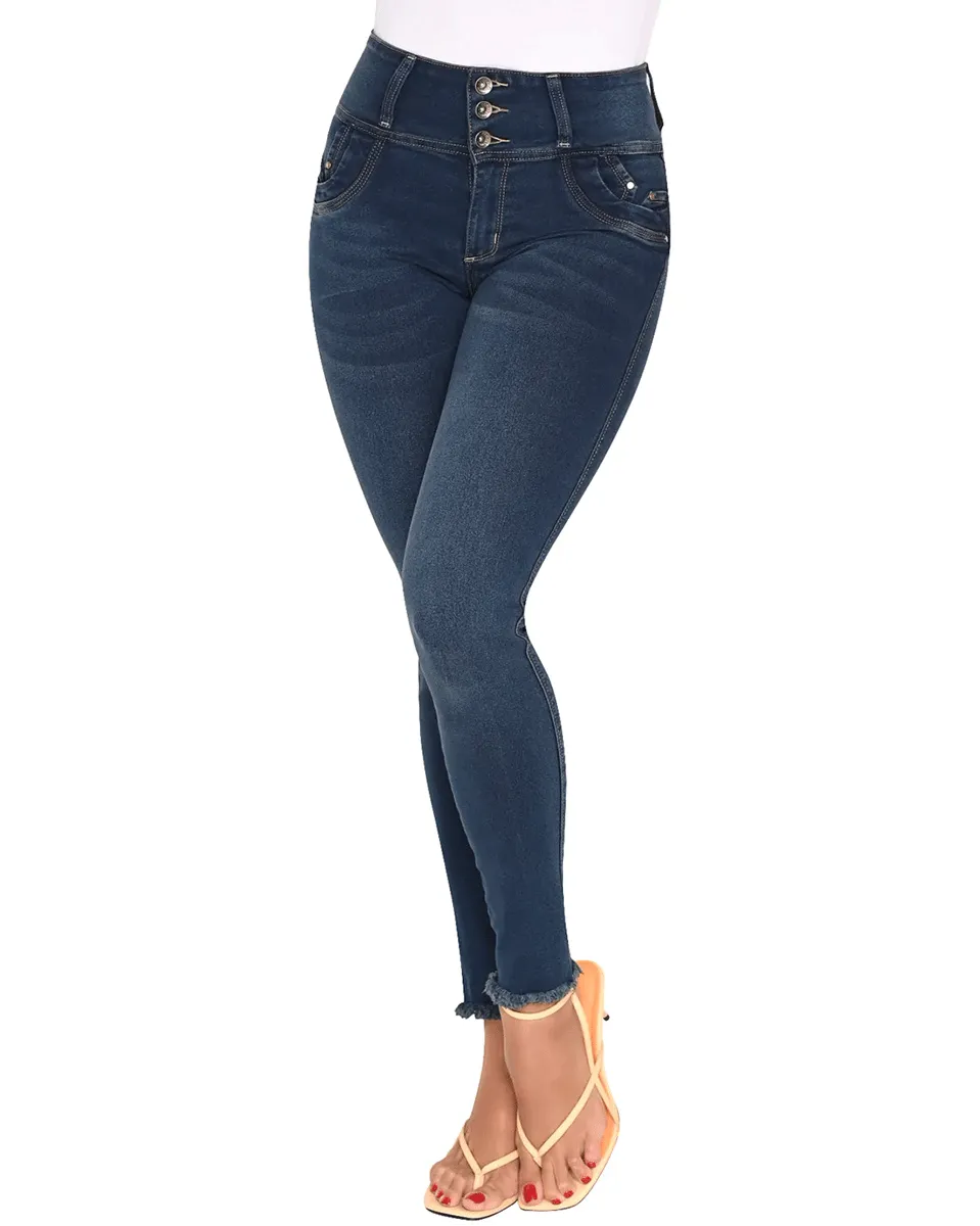 Lowla Butt Lifter Skinny Colombian Navy Blue Jeans for Women