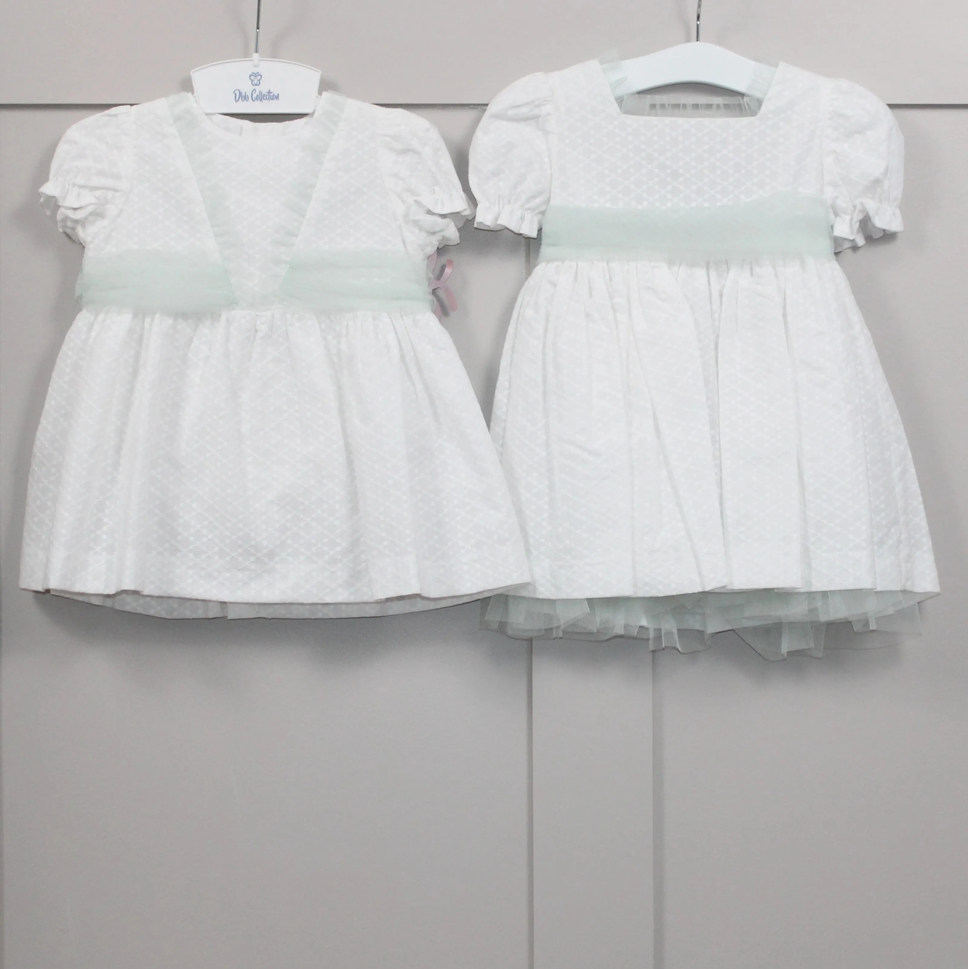 Luciana Mint Tulle Bowed Dress
