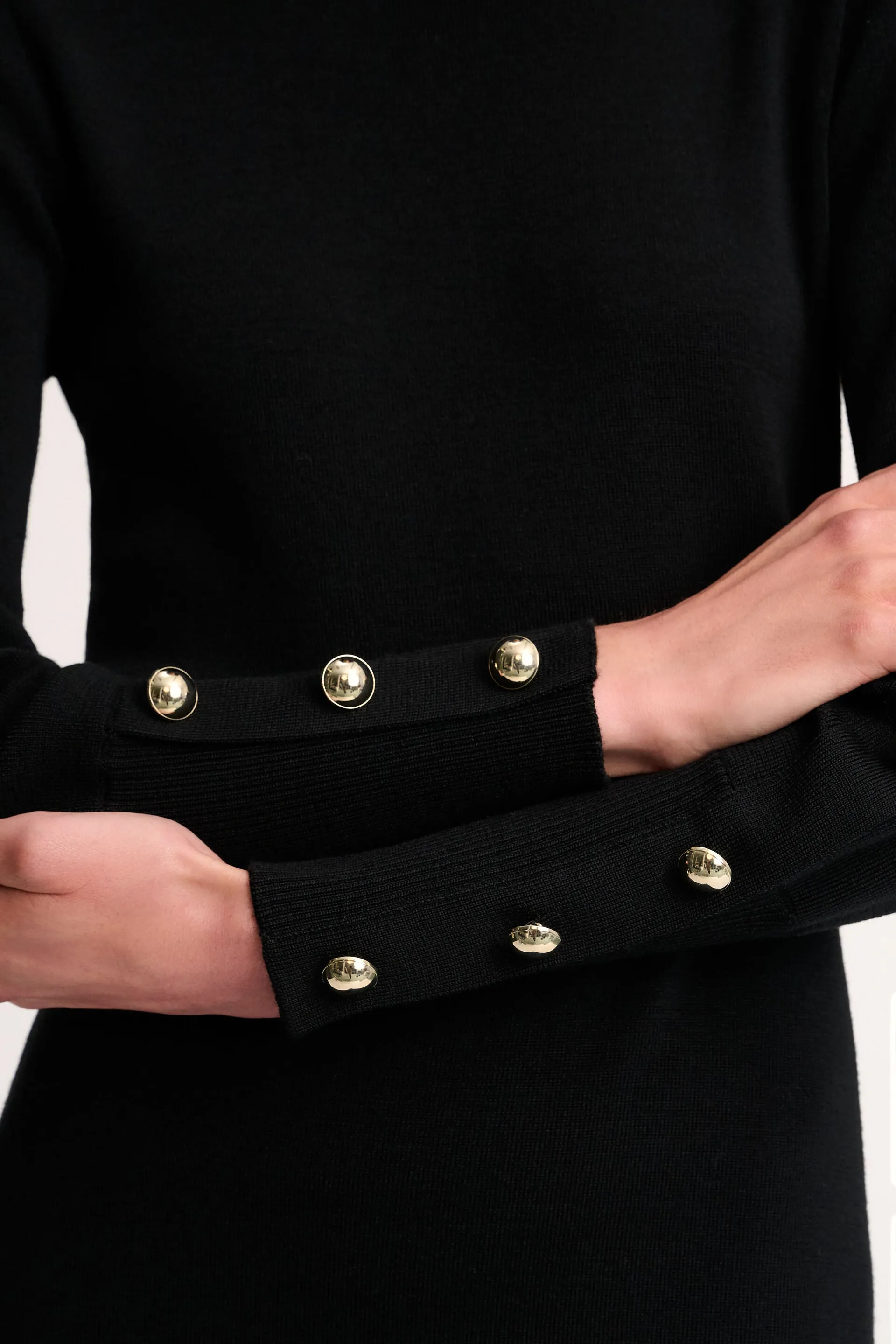 Luisa Spagnoli Mentolato Ladies Dress with Decorative Buttons
