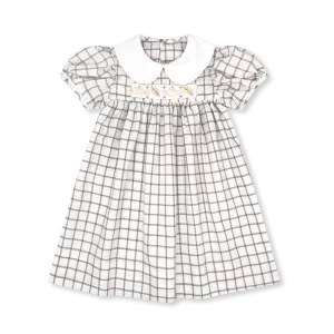 Lullaby Set: Ruth Ribbon Dress - King Street Windowpane