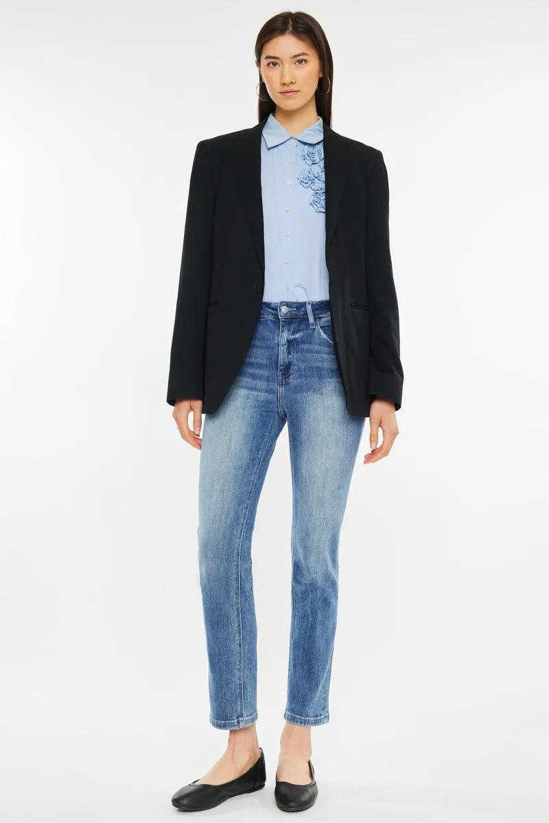 Maddy High Rise Slim Straight Leg Jeans