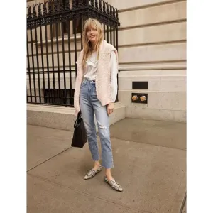 Madewell 27W 'The Perfect Vintage Crop' in Rosabelle Wash Denim Blue Jeans