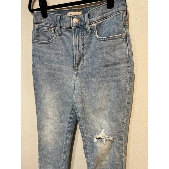 Madewell 27W 'The Perfect Vintage Crop' in Rosabelle Wash Denim Blue Jeans