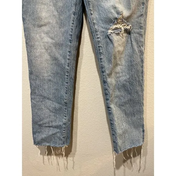 Madewell 27W 'The Perfect Vintage Crop' in Rosabelle Wash Denim Blue Jeans
