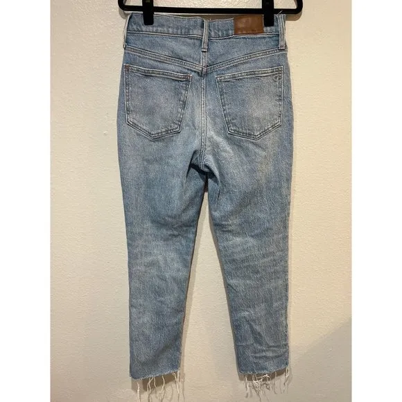 Madewell 27W 'The Perfect Vintage Crop' in Rosabelle Wash Denim Blue Jeans