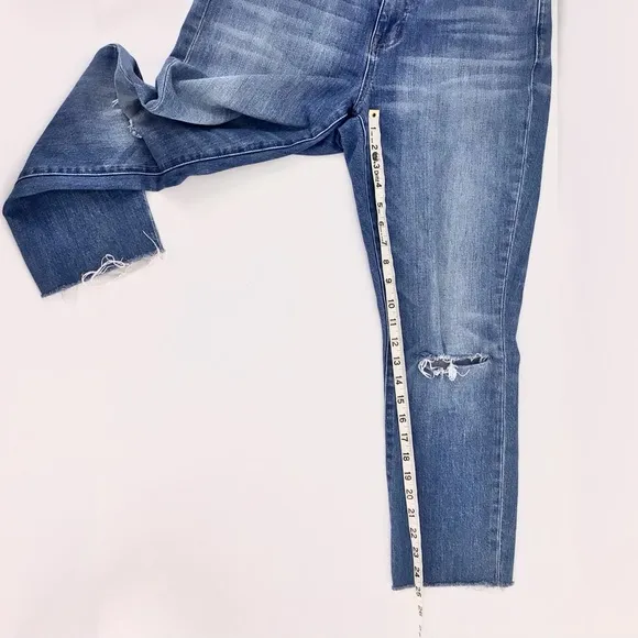 Madewell High-Rise Slim Crop Distressed Boyjean Dover Wash Size 27