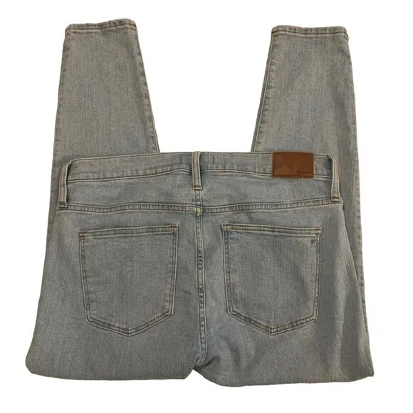 Madewell Jeans Light Wash High Rise Skinny Distressed Size 32