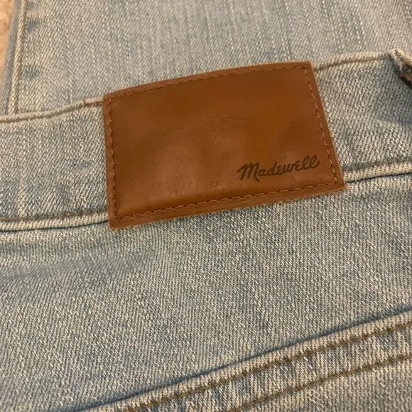 Madewell Jeans Light Wash High Rise Skinny Distressed Size 32