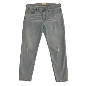 Madewell Jeans Light Wash High Rise Skinny Distressed Size 32