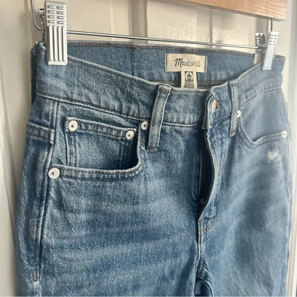 Madewell New Mid-Rise Perfect Vintage Jean Ainsdale Wash Knee-Rip Edition 23 NWT