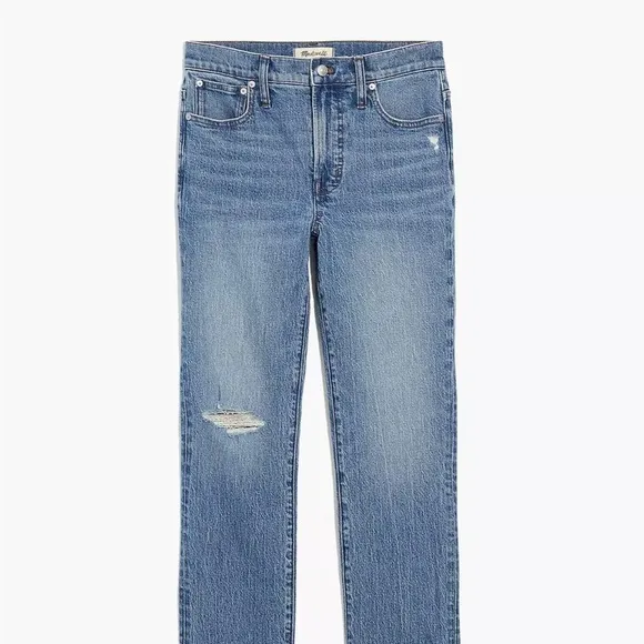 Madewell New Mid-Rise Perfect Vintage Jean Ainsdale Wash Knee-Rip Edition 23 NWT