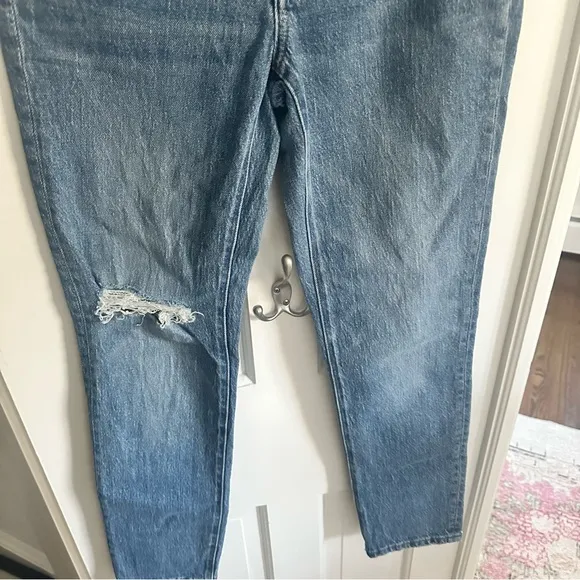 Madewell New Mid-Rise Perfect Vintage Jean Ainsdale Wash Knee-Rip Edition 23 NWT