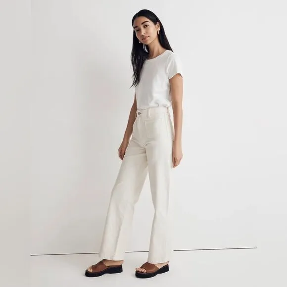 Madewell NWT Perfect Vintage Wide Leg Jeans Size 32 Patch Pocket Edition