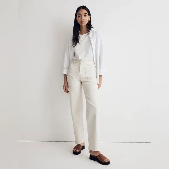Madewell NWT Perfect Vintage Wide Leg Jeans Size 32 Patch Pocket Edition