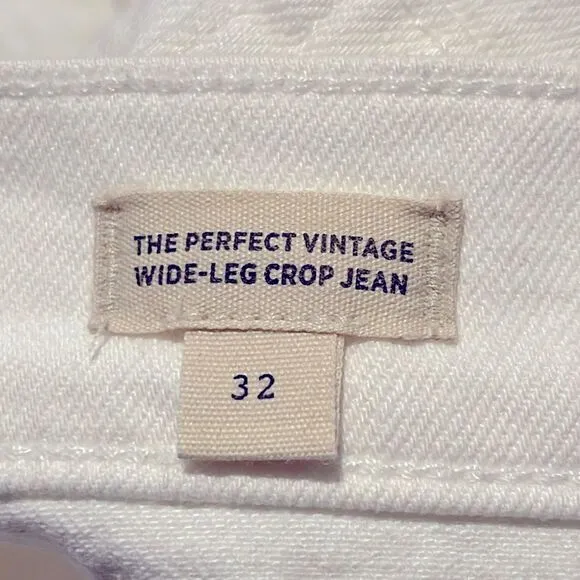 Madewell NWT Perfect Vintage Wide Leg Jeans Size 32 Patch Pocket Edition