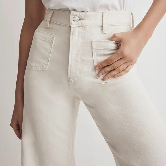 Madewell NWT Perfect Vintage Wide Leg Jeans Size 32 Patch Pocket Edition