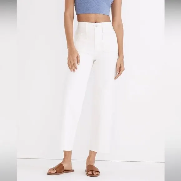 Madewell NWT Perfect Vintage Wide Leg Jeans Size 32 Patch Pocket Edition