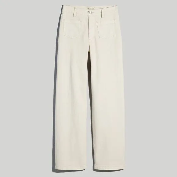 Madewell NWT Perfect Vintage Wide Leg Jeans Size 32 Patch Pocket Edition