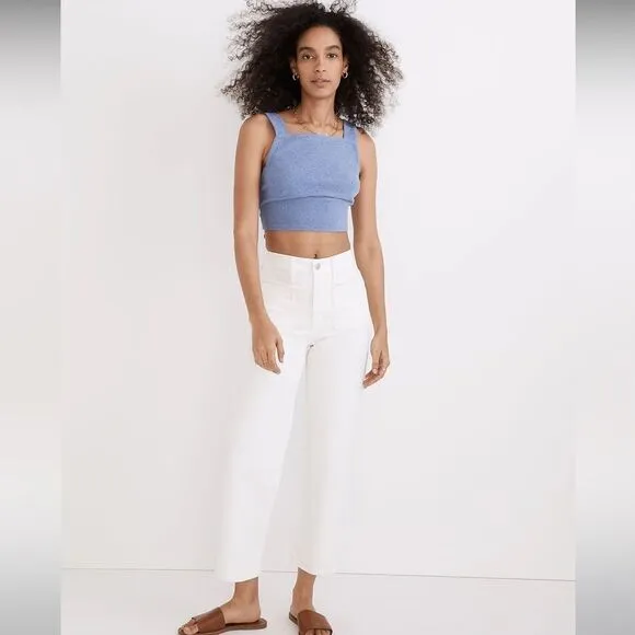 Madewell NWT Perfect Vintage Wide Leg Jeans Size 32 Patch Pocket Edition