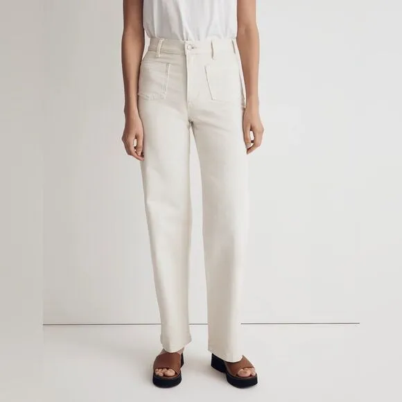 Madewell NWT Perfect Vintage Wide Leg Jeans Size 32 Patch Pocket Edition