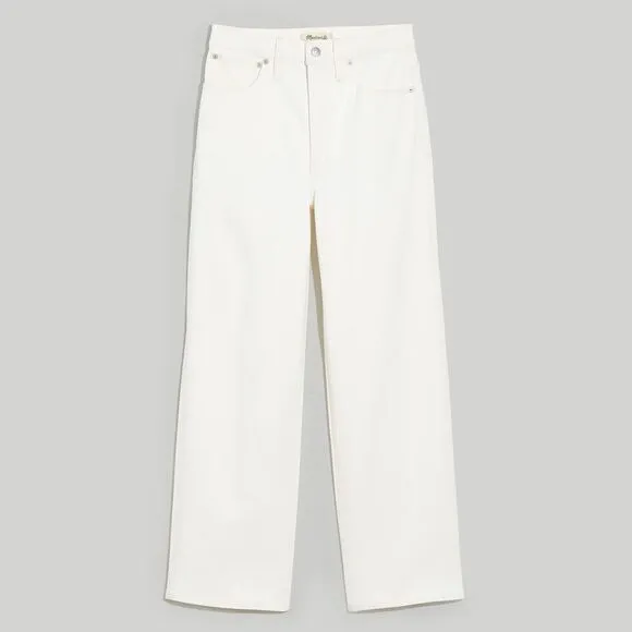 Madewell NWT Tall Perfect Vintage Wide-Leg Crop Jeans Size 27T in Tile White
